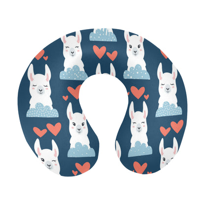 Alpaca Love Pattern Print Design 05 U-Shaped Travel Neck Pillow