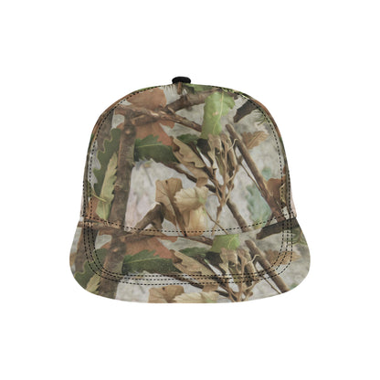 Camo Realistic Tree Forest Print Snapback Cap