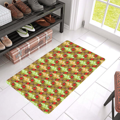 African Classic Print Pattern Rubber Doormat