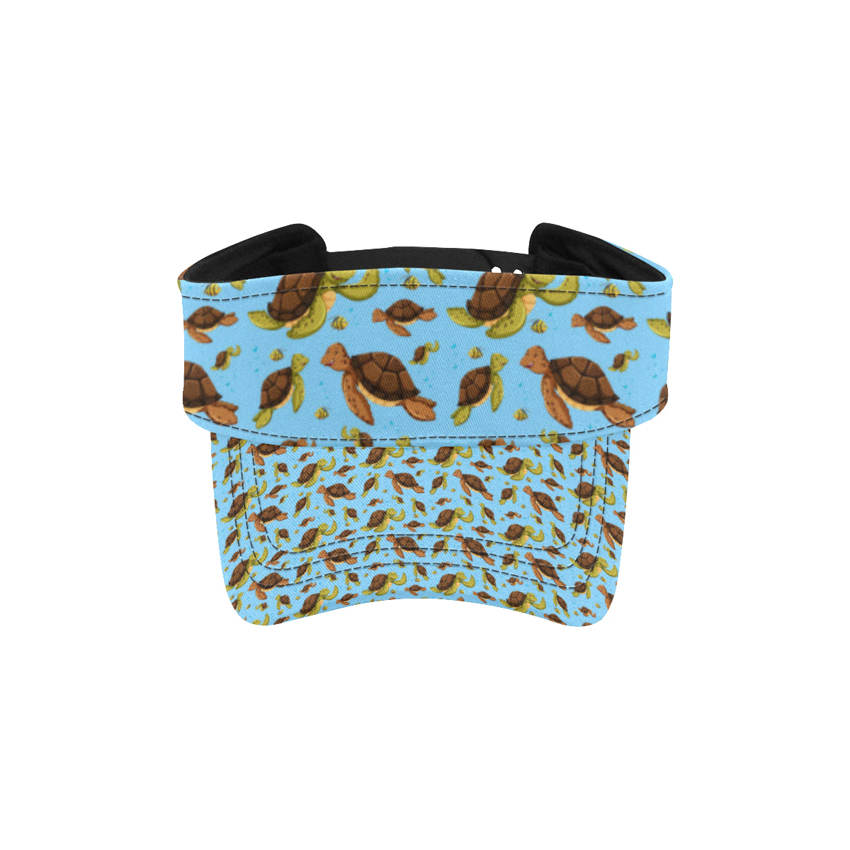 Hello Sea Turtle Print Pattern Unisex Sun Visor
