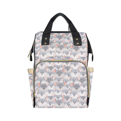 Rat Baby Pattern Print Design 02 Diaper Bag Backpack