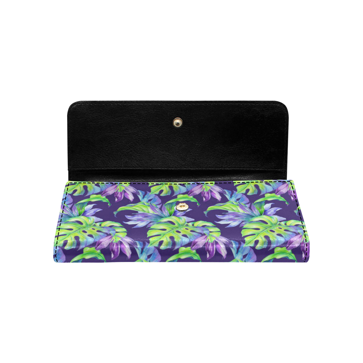 Tropical Flower Pattern Print Design TF019 Women's Trifold Wallet