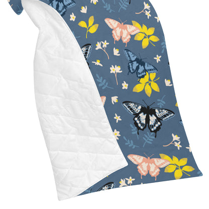 Monarch Butterfly Pattern Print Design 02 Premium Quilt