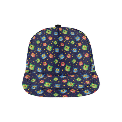 Owl with Star Themed Design Print Snapback Cap