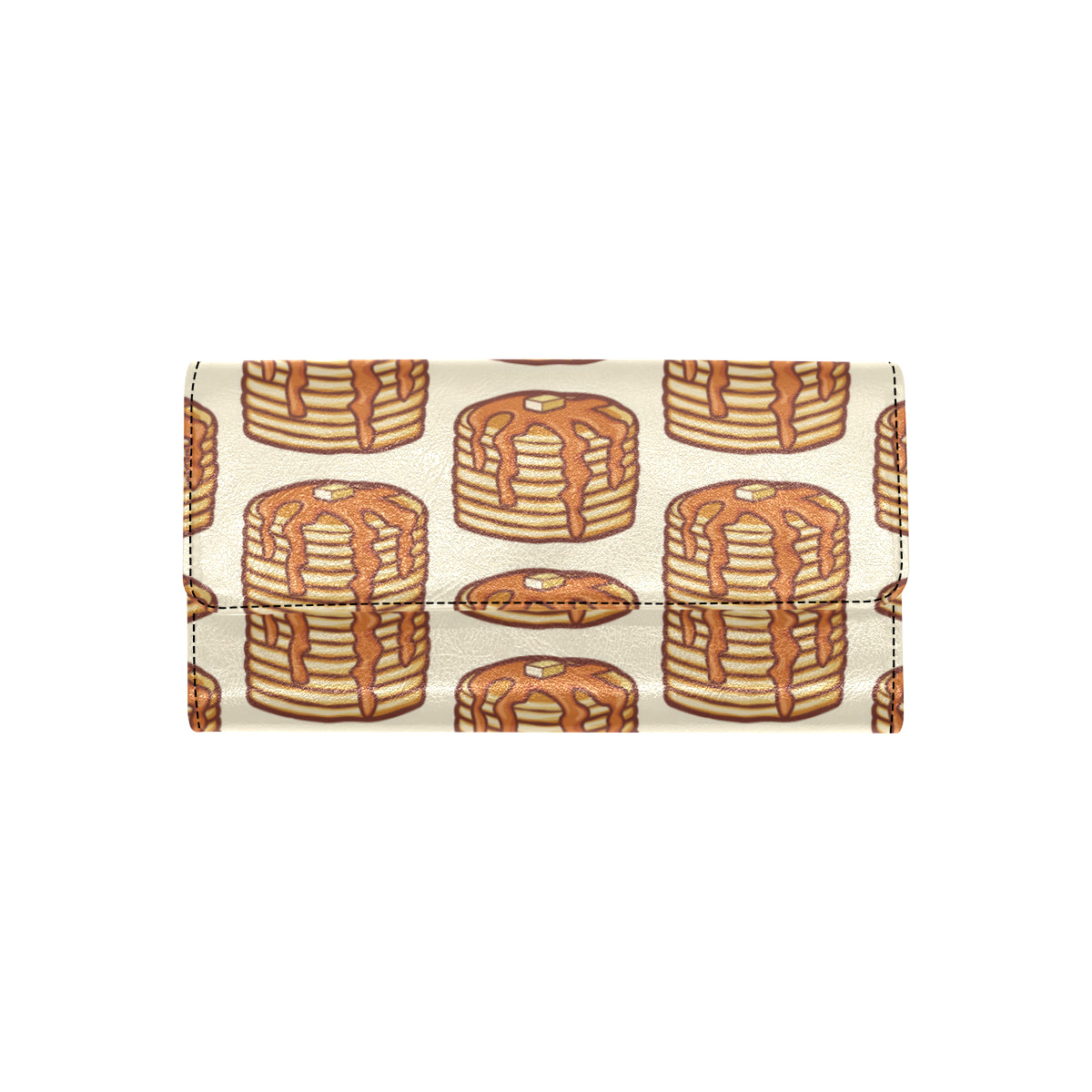 Pancake Pattern Print Design A02 Women's Trifold Wallet