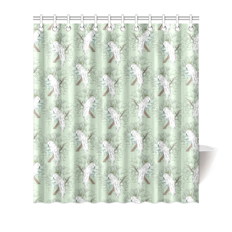 Cockatiel Pattern Print Design 01 Shower Curtain