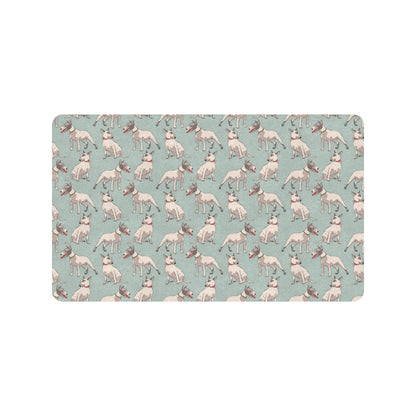 Bull Terrier Cute Print Pattern Rubber Doormat