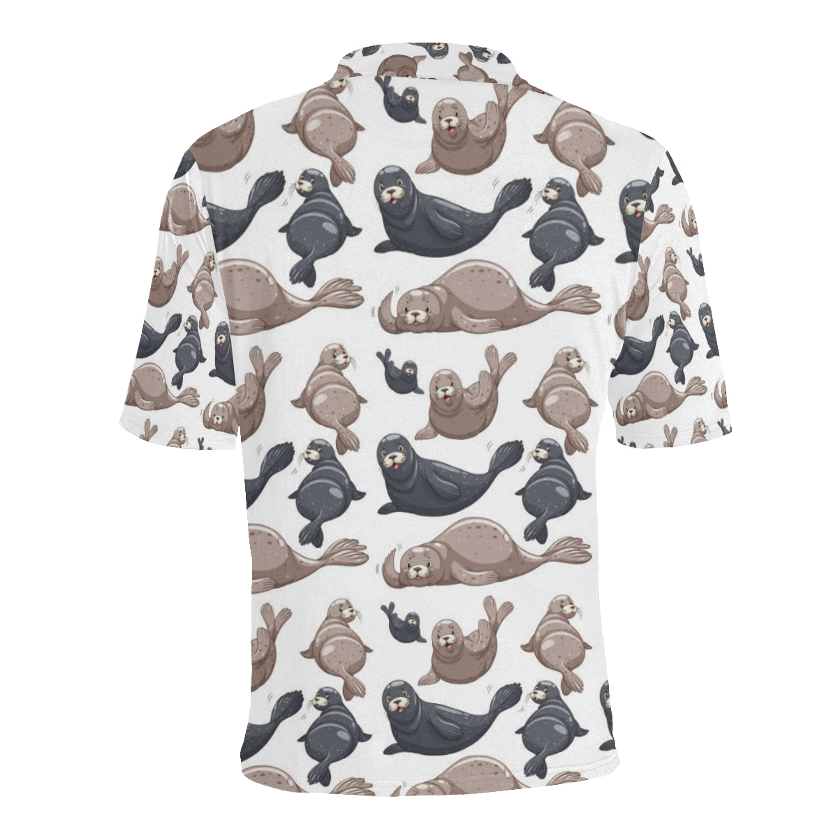 Sea Lion Pattern Print Design 02 Men Polo Shirt