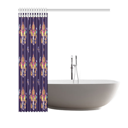 Ganesha Pattern Print Design 04 Shower Curtain
