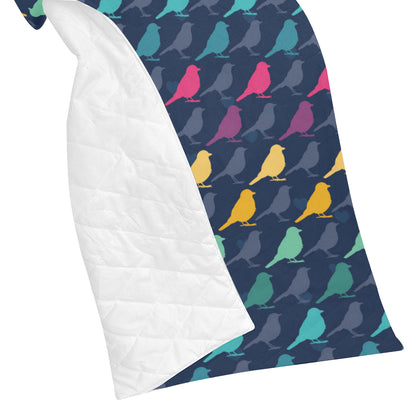 Birds Pattern Print Design 01 Premium Quilt