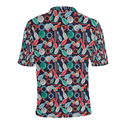 Bowling Pattern Print Design 08 Men Polo Shirt