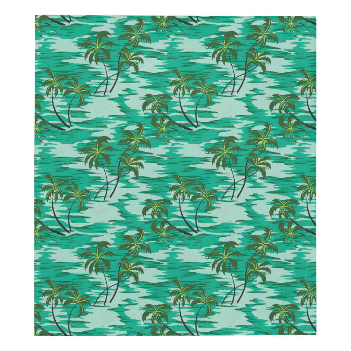 Palm Tree Pattern Print Design A01 Premium Quilt