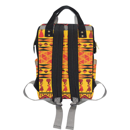African Pattern Print Design 01 Diaper Bag Backpack