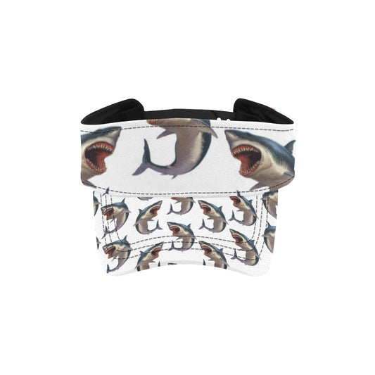 Great White Shark Pattern Print Design 03 Unisex Sun Visor