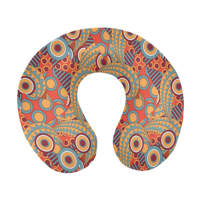African Pattern Print Design 06 U-Shaped Travel Neck Pillow