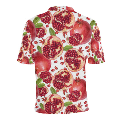 Pomegranate Pattern Print Design PG03 Men Polo Shirt