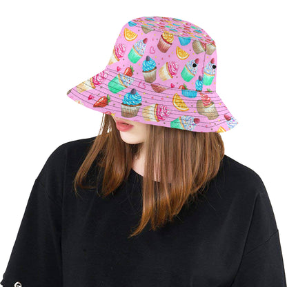 Cupcake Pattern Print Design CP05 Unisex Bucket Hat
