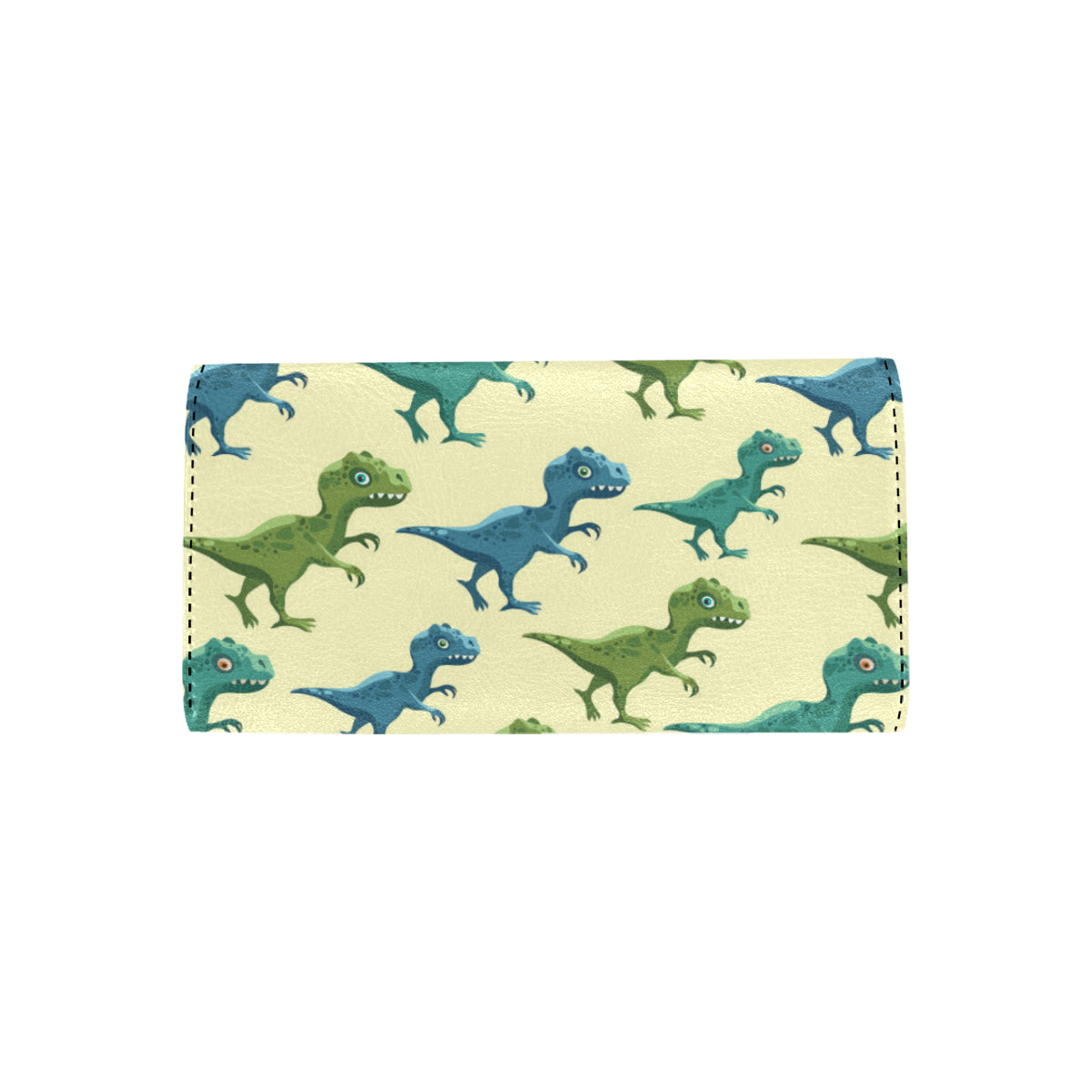 T Rex Pattern Print Design A04 Women's Trifold Wallet