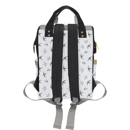 Swallow Bird Pattern Print Design 04 Diaper Bag Backpack