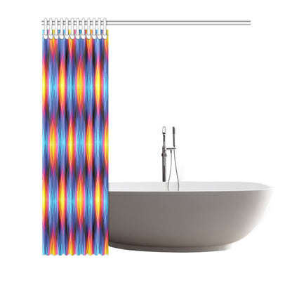 Flame Fire Blue Design Print Shower Curtain