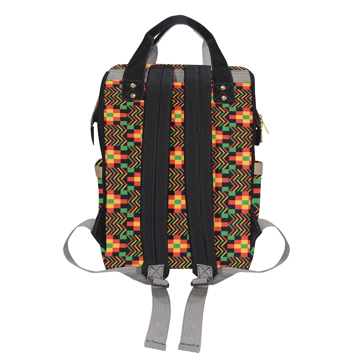 Kente Pattern Print Design 01 Diaper Bag Backpack