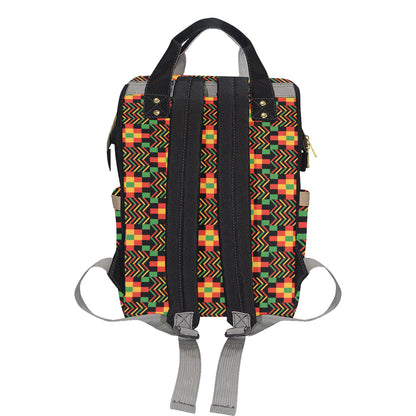 Kente Pattern Print Design 01 Diaper Bag Backpack