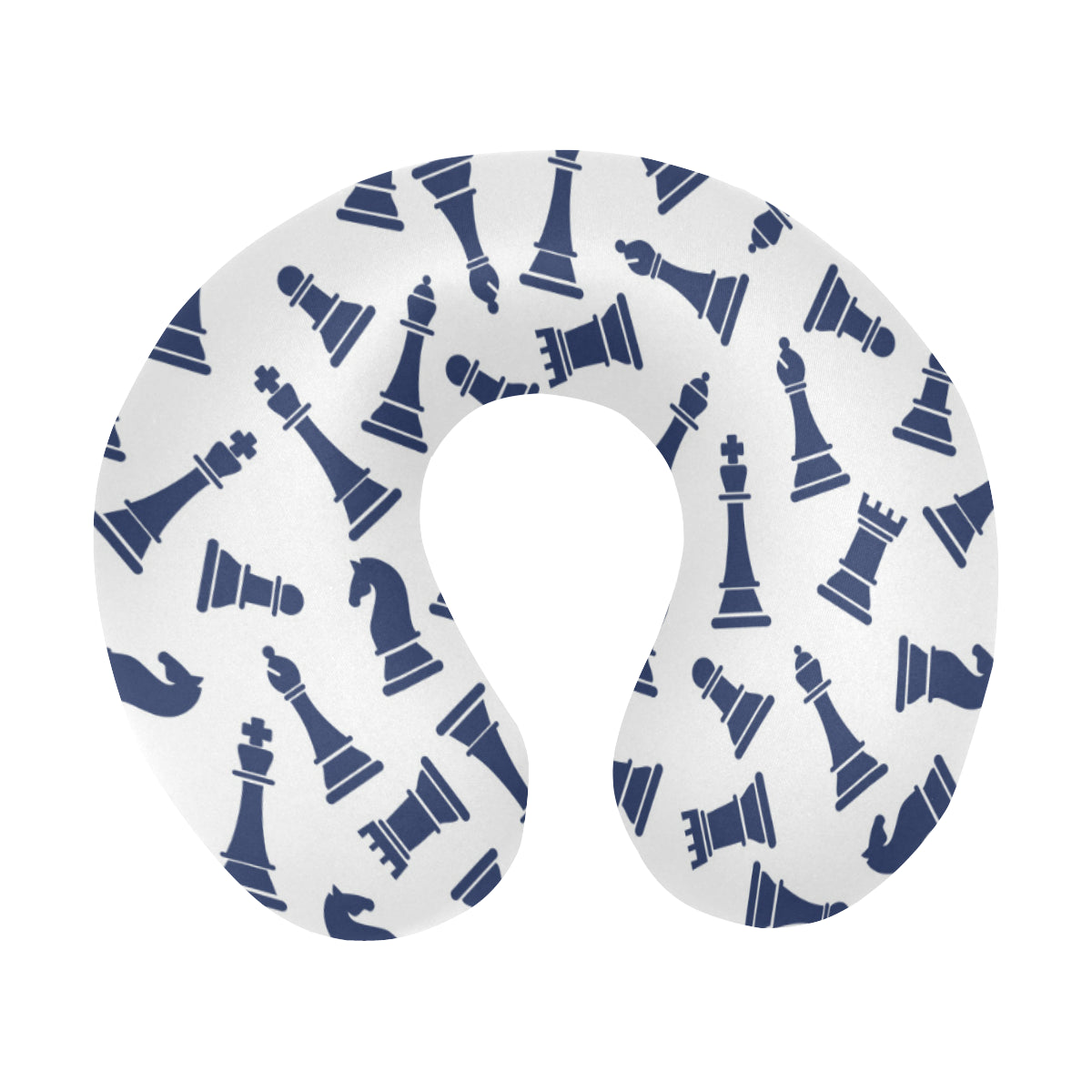 Chess Pattern Print Design 03 U-Shaped Travel Neck Pillow