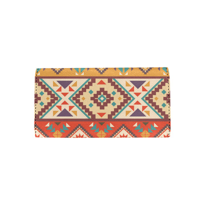 Navajo Pattern Print Design A01 Women's Trifold Wallet