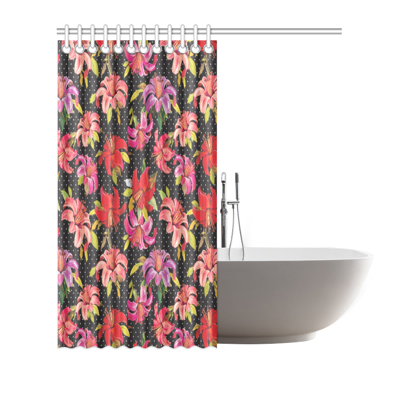 Lily Pattern Print Design LY012 Shower Curtain