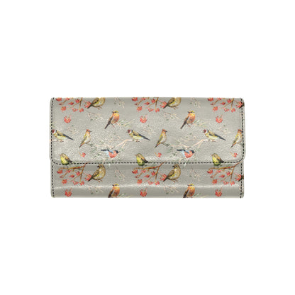 Birds Pattern Print Design 03 Women's Trifold Wallet