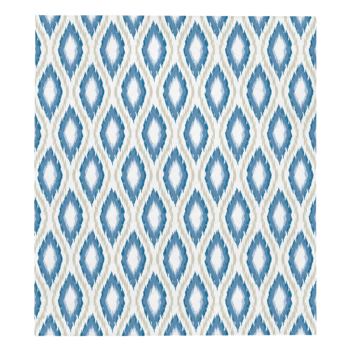 Ikat Pattern Print Design 02 Premium Quilt