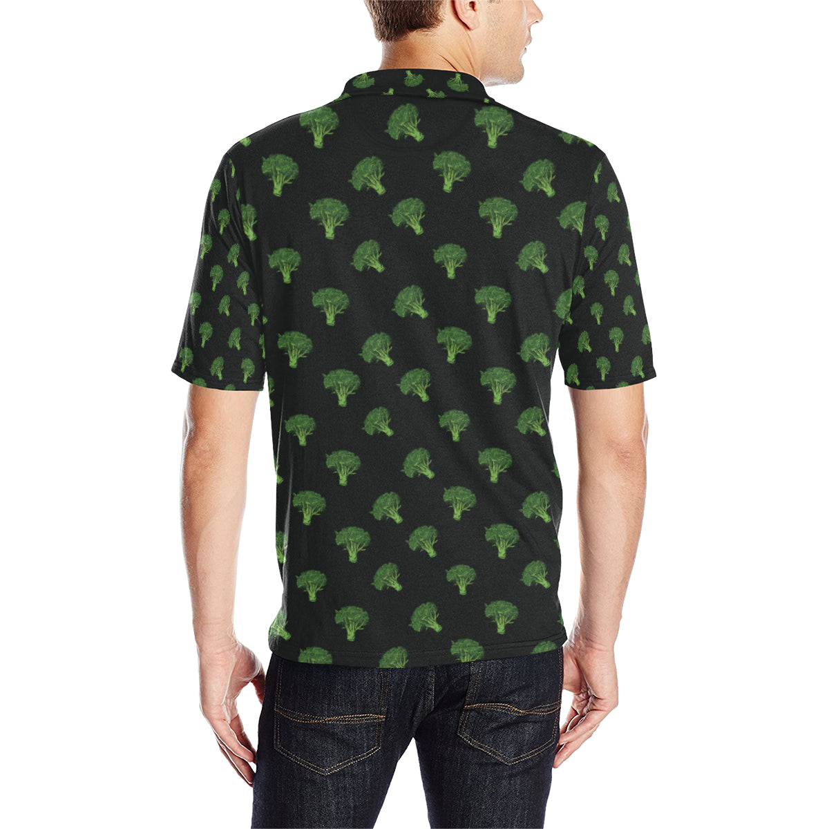 Broccoli Pattern Print Design 04 Men Polo Shirt