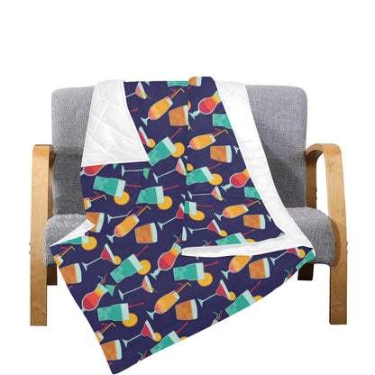 Cocktail Pattern Print Design 06 Premium Quilt