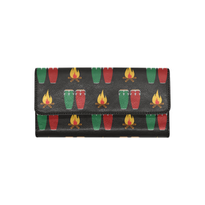Conga Pattern Print Design 01 Women's Trifold Wallet