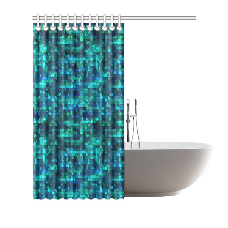 Mermaid Scales Pattern Print Design 06 Shower Curtain