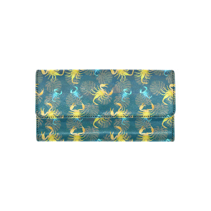 Scorpion Pattern Print Design 02 Women's Trifold Wallet