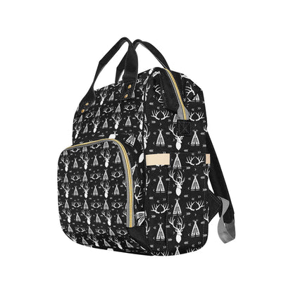 Deer Native Indian Print Pattern Diaper Bag Backpack
