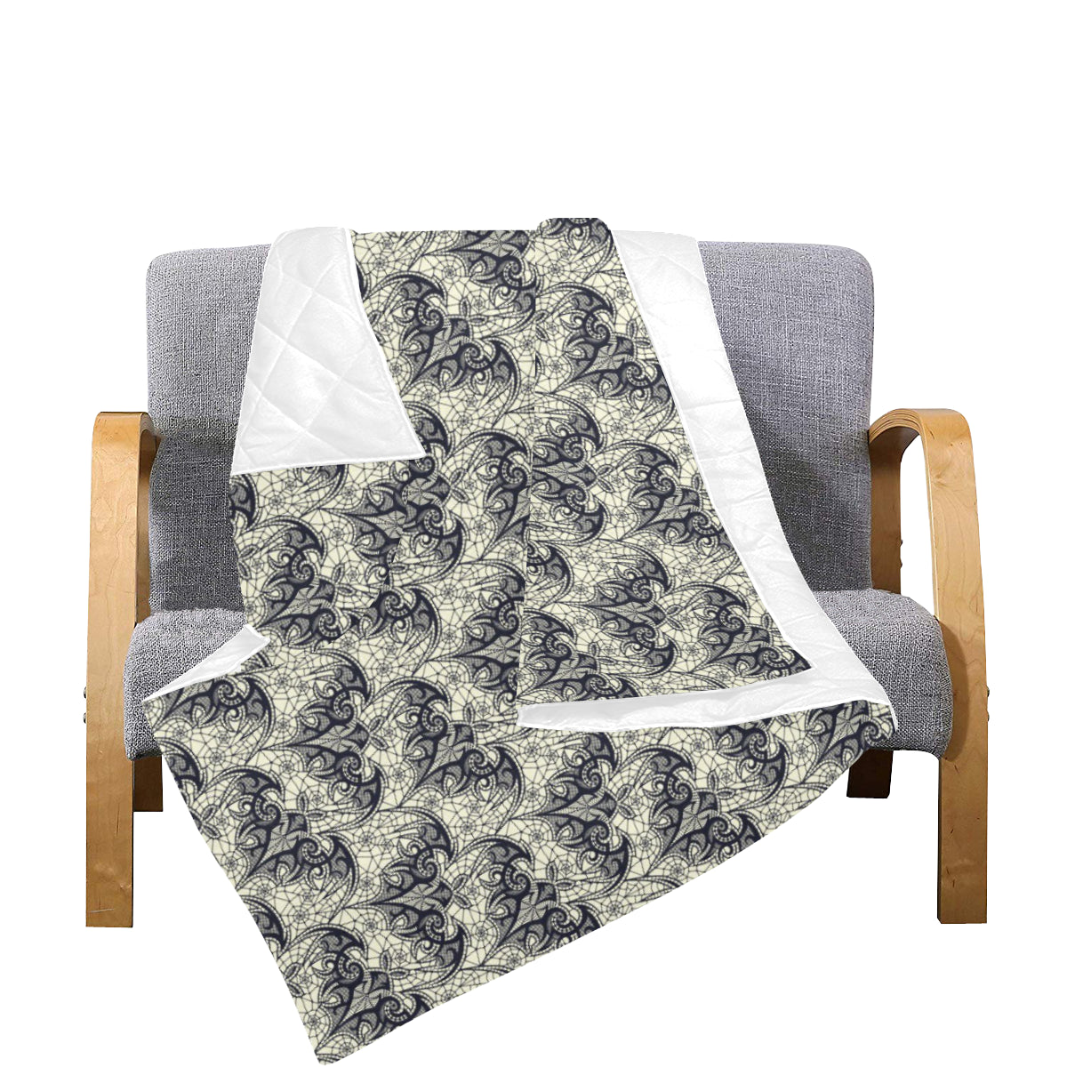 Bat Tribal Pattern Print Design 06 Premium Quilt