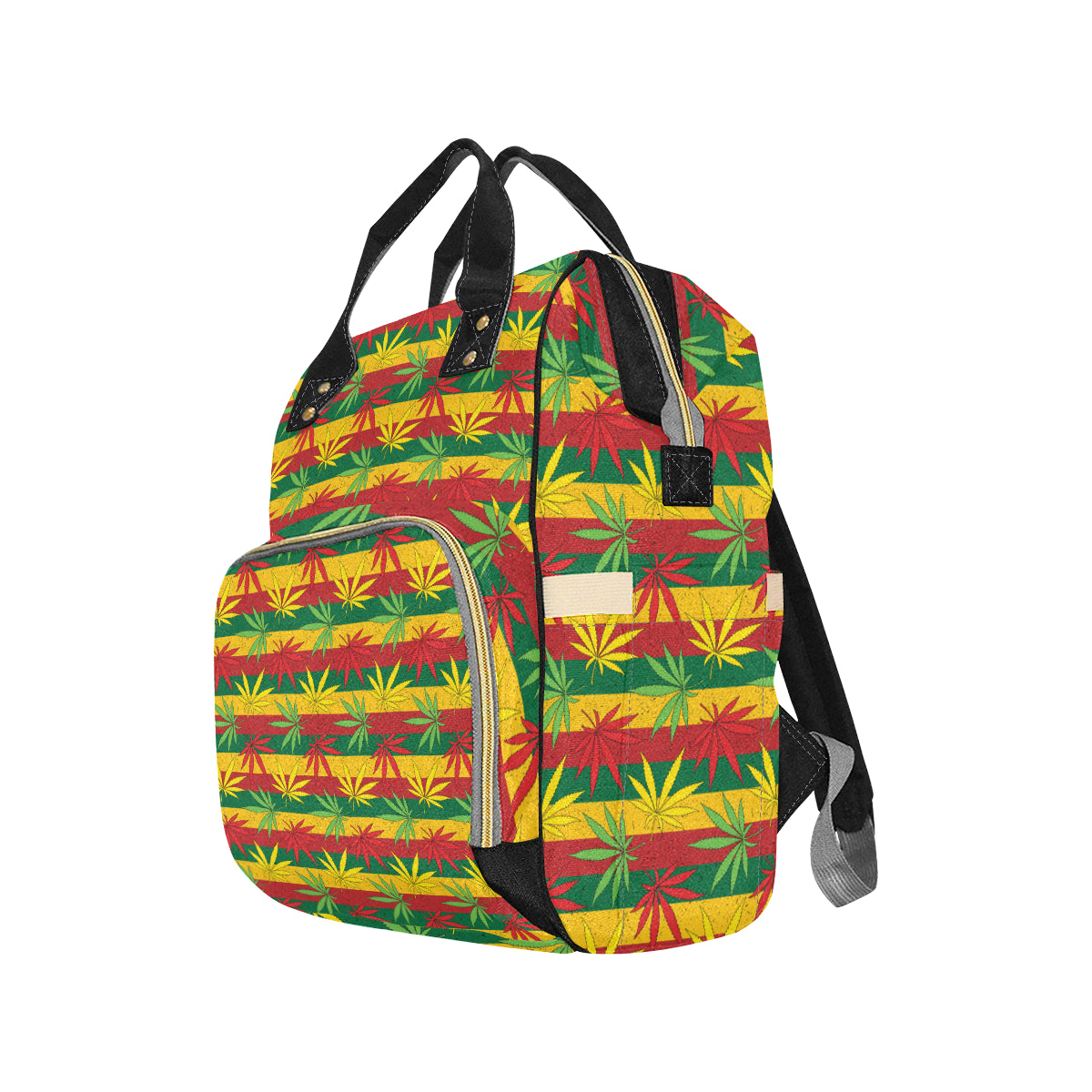 Rasta Pattern Print Design A03 Diaper Bag Backpack