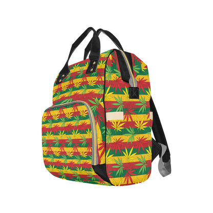 Rasta Pattern Print Design A03 Diaper Bag Backpack
