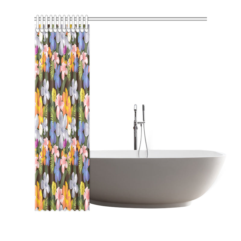 Plumeria Pattern Print Design PM03 Shower Curtain