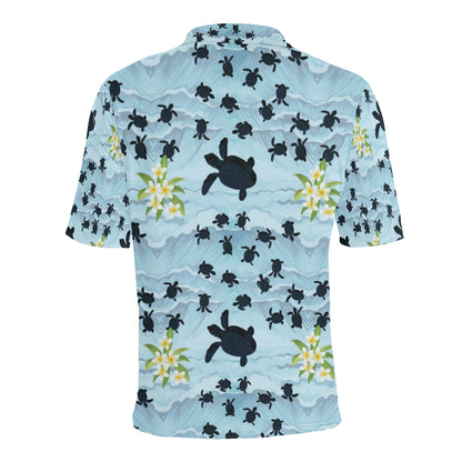 Sea Turtle Pattern Print Design T011 Men Polo Shirt