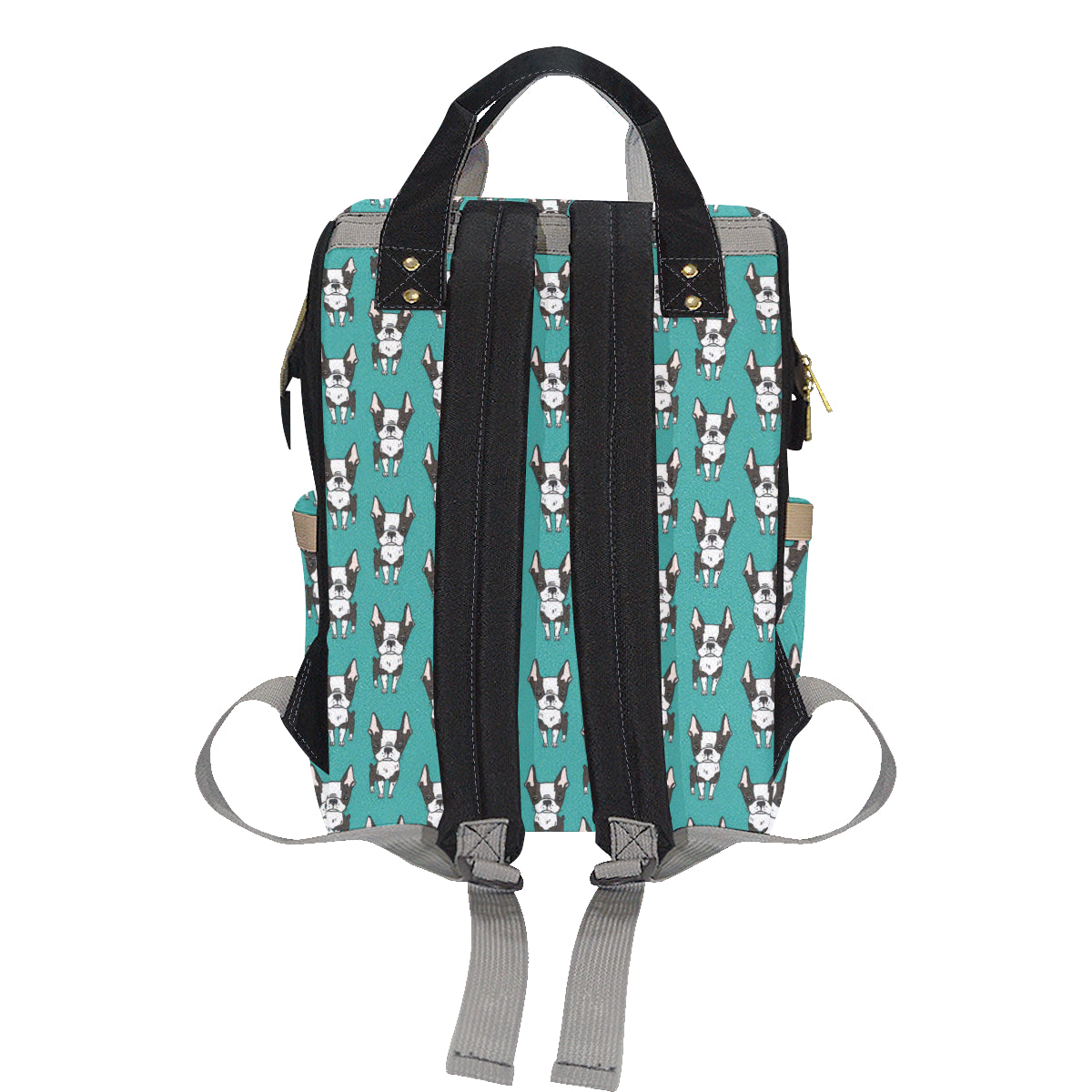 Boston Terrier Pattern Print Design 04 Diaper Bag Backpack