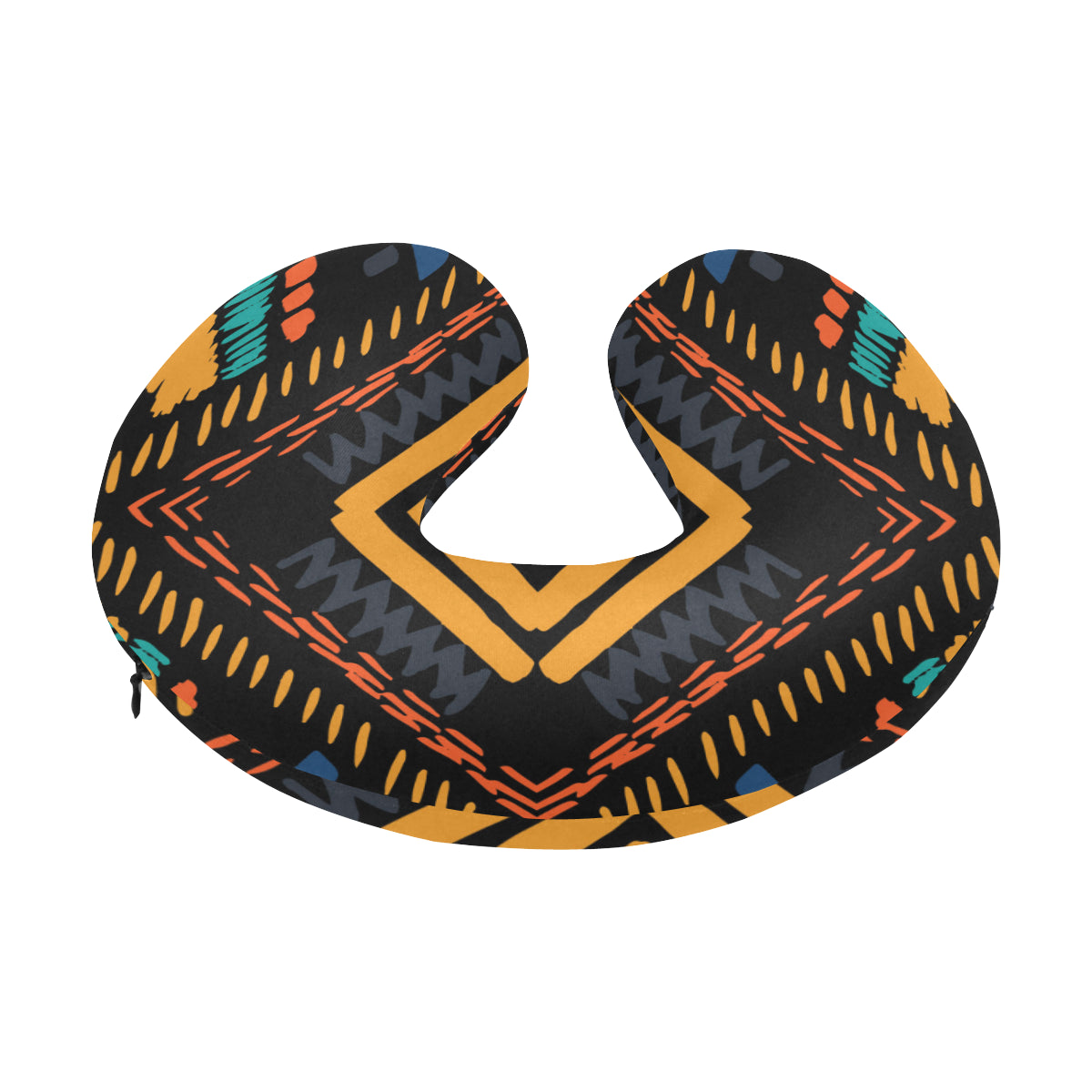 Kente Pattern Print Design 05 U-Shaped Travel Neck Pillow