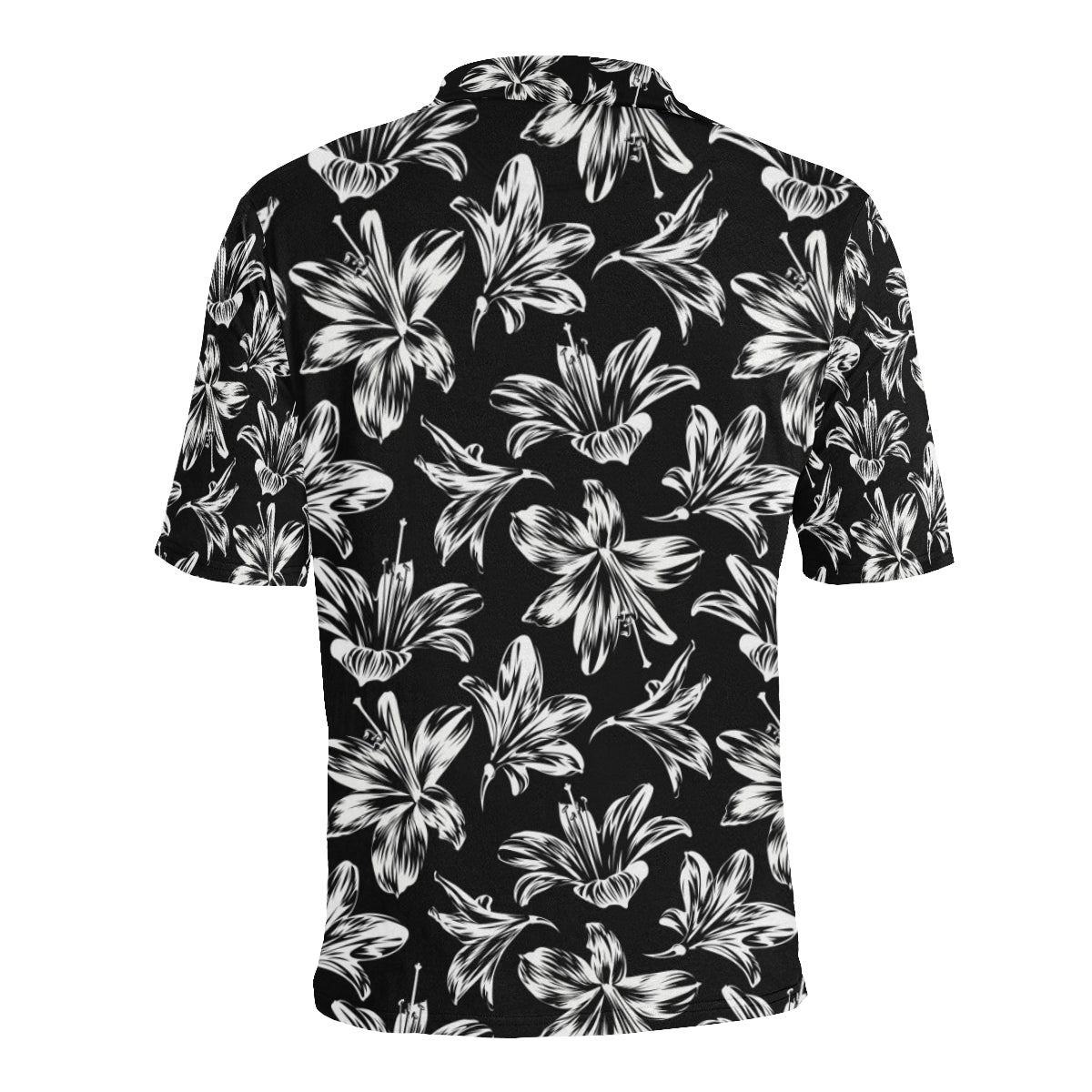 Amaryllis Pattern Print Design AL04 Men Polo Shirt