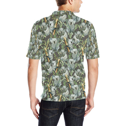 Koala Pattern Design Print Men Polo Shirt