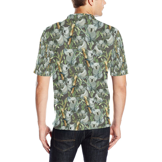 Koala Pattern Design Print Men Polo Shirt