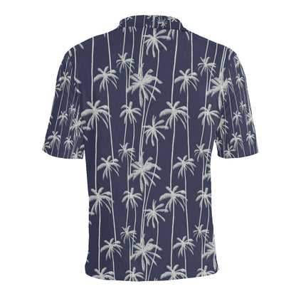 Palm Tree Pattern Print Design PT06 Men Polo Shirt