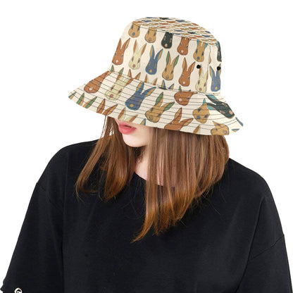 Rabbit Pattern Print Design RB04 Unisex Bucket Hat