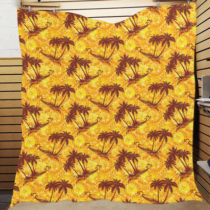 Palm Tree Pattern Print Design PT012 Premium Quilt